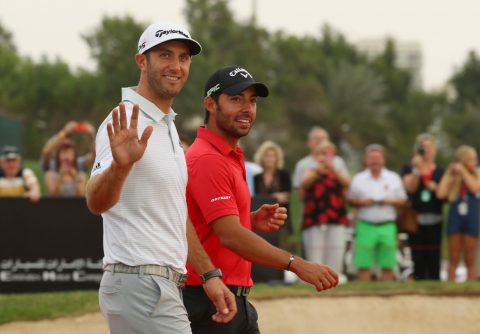 Dustin Johnson and Pablo Larazabal tied for second just one shot behind Fleetwood
