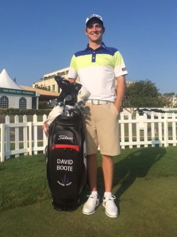 David Boote with Walton Heath bag and logo 3