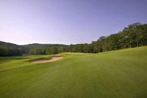 The eighth hole at Souillac is one of the flatter holes on this undulating course